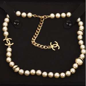 Genuine Pre-Owned CHANEL 2024 Pearl CC Choker Necklace - Picture 1 of 6