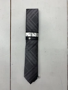 Alfani Mens Grey Switzer Plaid Neck Tie - Picture 1 of 4