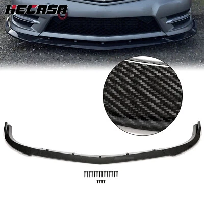 Carbon Fiber Color Front Bumper Lip Splitter Spoiler For Benz W204 Sport 2012-14 Foto 1 de 4
