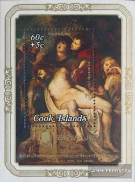 sellos Cookinseln 1977 Mi Bloque 70 nuevo con goma original 1977 semana santa - Imagen 1 de 1