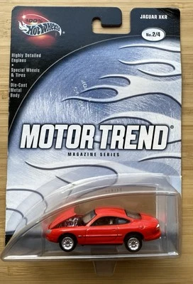 100% 风火轮 MOTOR TREND JAGUAR XKR 真正骑手 红色 罕见 2/4 全新卡 — 第 1/4 张图片