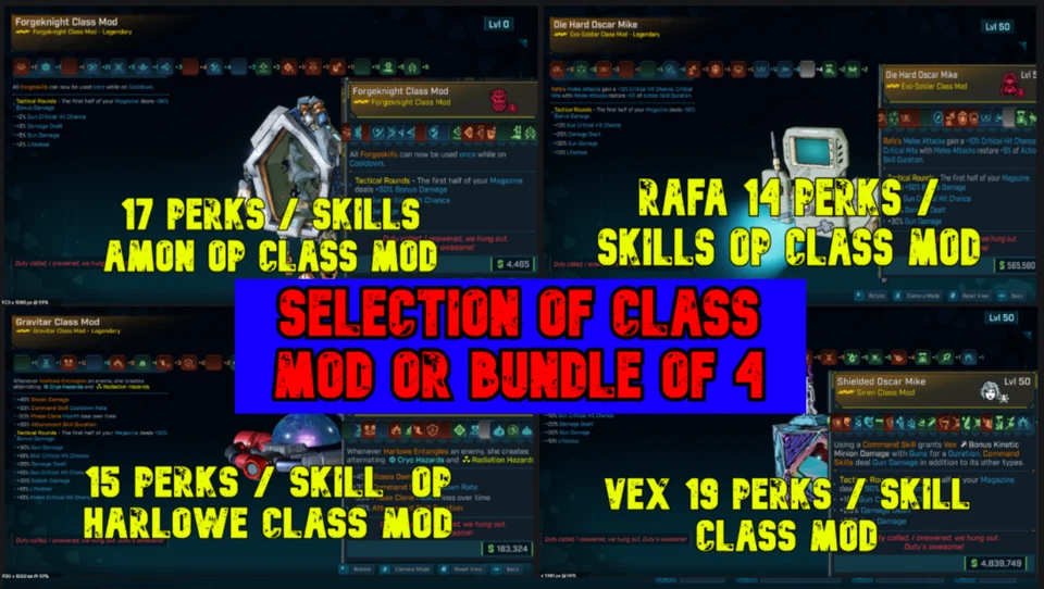 Borderlands 4 Insane Class Mod All Character (Weapon Modded) 1 OR BUNDLE OF 4 - Image 1 of 1