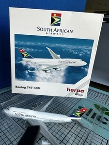 NEW HERPA WINGS 511162 SOUTH AFRICAN AIRWAYS BOEING 747-400 MIB 1:500 SCALE A.64 - Picture 1 of 16