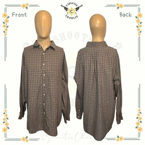 Daniel Cremieux klassische Passform geknöpftes Herrenhemd XLT kariert Tasche groß - Bild 1 von 6