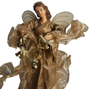 Vintage 13" Gold Engel Baumspitze Glocken JC Penney Home Collection Weihnachtsdeko - Bild 1 von 14