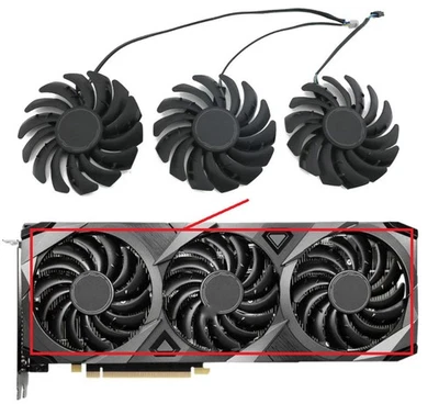 Cooling Fan For MSI GeForce 3090 3080 3070 VENTUS 3X OC GPU PLD09210S12HH - Image 1 of 4