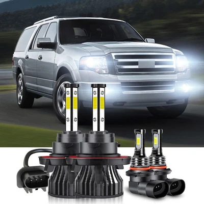 FIT Ford Expedition Sport utility 4-Door 5.4L 2007-2014 LED Headlight Fog bulbs - Image 1 of 4