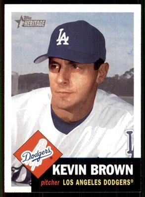2002 Topps Heritage #51 Kevin Brown Los Angeles Dodgers - Image 1 of 2