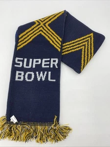 SUPER BOWL XLVIII (48) Sciarpa in maglia acrilica double face viola e oro - Foto 1 di 10