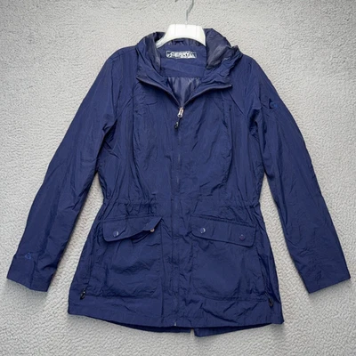 Gerry Windbreaker Jacket Womens Large Blue Hooded Lined Rain Outdoor Hiking - Image 1 of 4