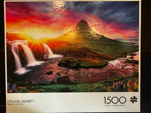 BUFFALO Giochi Puzzle 1500 Pezzi ILANDA TRAMONTO Montagne Kirkjufell - Foto 1 di 5