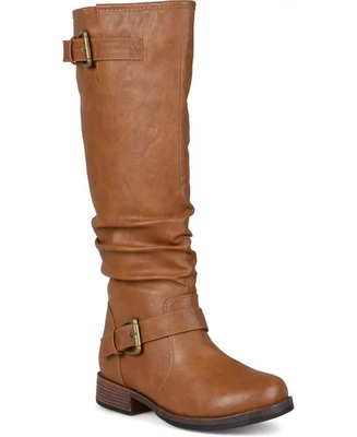 Botas de montar Journee Collection para mujer Stormy hasta la rodilla color tostado talla 8M Foto 1 de 4