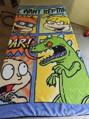 Vintage Nickelodeon Rugrats Cartoon Decorative Plush Throw Blanket  - Image 1 of 4