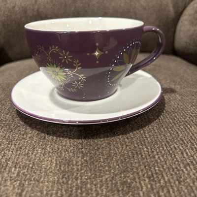 Starbucks Taza Platillo VACACIONES 2006 Estrella de Navidad Púrpura Oro Set 12 OZ Taza Foto 1 de 4