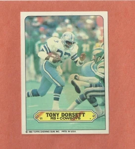 1983 TOPPS TONY DORSETT STICKER INSERT CARD #11 DALLAS COWBOYS - Picture 1 of 1