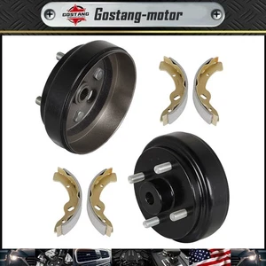 Rear Brake Hub Drums Brake Shoe Kit Electric Golf Carts 96+ For EZGO TXT 19186G1 - Picture 1 of 13