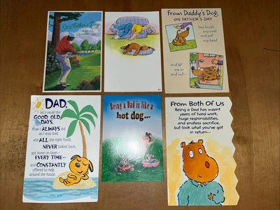 Различные поздравительные открытки с Днем отца с конвертами лот из 6 - Изображение 1 из 4