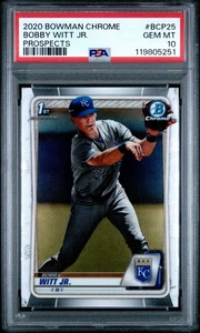 2020 Bowman Chrome Prospects Bobby Witt Jr. #BCP-25 (RC) PSA 10 1st! - Picture 1 of 2