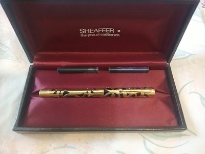 Филигранная перьевая ручка Sheaffer Nostalgia из чистого золота 14 карат в коробке - Изображение 1 из 4