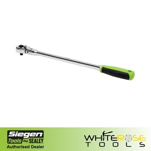 Llave de trinquete de cabeza flexible larga Siegen con accionamiento cuadrado inverso abatible de 1/4" - Imagen 1 de 11