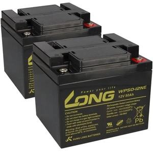 Batteria di ricambio compatibile Invacare Auriga e Orion 2x Kung Long 12V 50Ah batteria al piombo - Foto 1 di 7