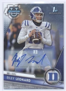 2023 Bowman U Chrome # 6 Riley Leonard Base RC Auto QB Notre Dame - Picture 1 of 2