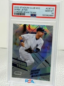 2022 Topps Chrome Stadium Club Beam Team #CBT12 Derek Jeter PSA 10 GM /40 - Picture 1 of 2