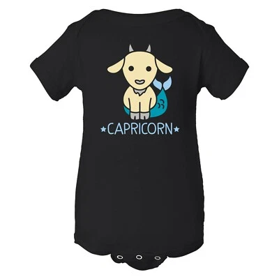 Cartoon ASTROLOGY Capricorn - Cute Animal Horoscope Infant Creeper Bodysuit - Image 1 of 4