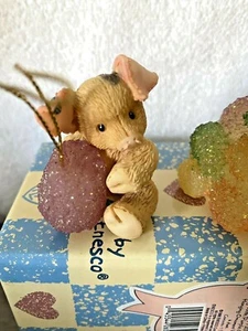 ENESCO This Little Piggy Ornament Christmas Gumdrop PURPLE with Stand 187720  - Picture 1 of 11