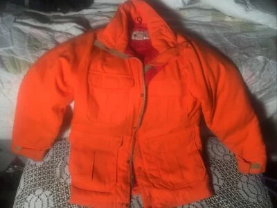 [RARO] ABRIGO DE CAZA WOOLRICH BLAZE NARANJA CHAQUETA DE CAMPO 33309 FORRADO PEQUEÑO Foto 1 de 4
