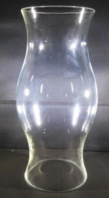 Clear Glass Hurricane Lamp Chimney Globe Shade 8-3/4 inches Tall 3-1/2 inch base - Image 1 of 4