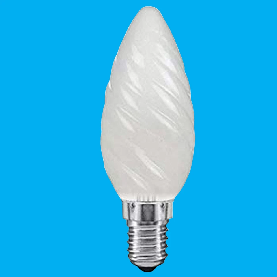 12x 25W Frosted Twisted Candle SES E14 Small Edison Screw Light Bulb Lamp - Image 1 of 1