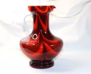 Carlo Moretti Opaline Florence Empoli Art Glass Pitcher Jug Italy Ewer Decanter - Picture 1 of 10