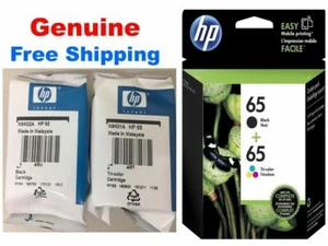 HP 65 Genuine Black & Color ink HP65 Combo Ink Cartridges New - Picture 1 of 3