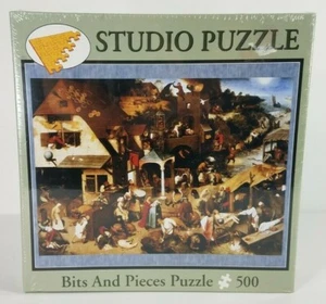 NIP 500-pc Bits and Pieces Pieter Breugel Find the Proverbs jigsaw puzzle sealed - Picture 1 of 9