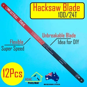 12Pcs 300mm Hacksaw Blade 24T 10D Flexible Super Speed DIY Hand Home replace A B - Picture 1 of 2