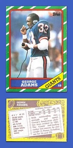 ⚓️🔥1986 Topps Football - George Adams (New York Giants) #140 - Picture 1 of 1