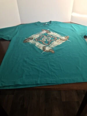 Vintage Native American XL Short Sleeve Multi-Colored T-Shirt Pre-Owned — 第 1/4 张图片
