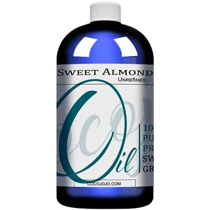 Pure sweet almond oil 32 oz face makeup remover cold pressed unrefined no scent - Picture 1 of 7