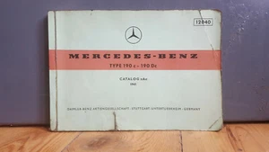 Mercedes Benz 190c 190Dc catálogo A 1961 repuestos originales lista de repuestos no. 12040 - Imagen 1 de 4