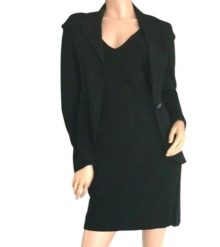 VALENTINO Abito Nero e Giacca Su Tagliata (al Vendita £1.650)