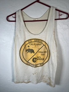 Vintage 1985 12th Statewide California Motorcycle Run Tank Top Shirt Distressed - Picture 1 of 8