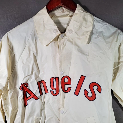 Vintage Los Angeles Angels Youth Small Rain Jacket VTG Angels Lets Dine Out Co Cover