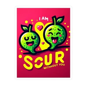 I am Sour without You - Decalcomanie in vinile taglio bacio - Foto 1 di 5