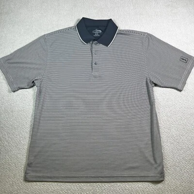Camisa polo de golf Champion Tour para hombre talla XL negra blanca a rayas manga corta Foto 1 de 4
