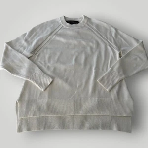 French Connection Women's S Winter White Sweater Shoulder Detail High-Low Hem - Picture 1 of 9