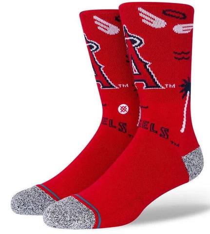 NWT Stance MLB Los Angeles Angels LA A Landmark Infiknit Crew Socks Mens L 9-13 Cover
