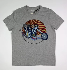 Nueva Camiseta Luke McLean WRANGLER 1947 Retro Años 70 Estampado Motociclista Gris Tallas Para Hombre - Imagen 1 de 8
