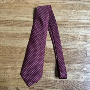 Bert Pulitzer Men’s Silk Tie Necktie Red Tie with Blue Diamond - Picture 1 of 10
