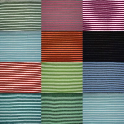 Bündchen Ringel Streifen gestreift 2-farbig Strickschlauch Meterware Stoff - Bild 1 von 4